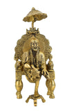 White Whale Shirdi Sai Baba Brass Statue Religious Strength Sculpture Idol