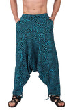 Whitewhale Mens Women Cotton Printed Yoga Loose Baggy Boho Hippie Harem Pants