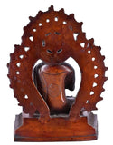 White Whale Brass Buddha Statue Murti for Home Decor Entrance Office Table Living Room Meditation Luck Gift Feng Shui Home Décor