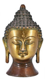 White Whale Brass Antique Buddha Head Statue Idol Figurine Home Decorative Showpiece Home Decor