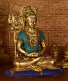 White Whale Brass Lord Shiva Statue Idol Home Decor Figurine