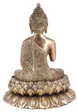 White Whale Brass Buddha Statue Murti for Home Decor Entrance Office Table Living Room Meditation Luck Gift Feng Shui Home Décor