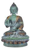 White Whale Brass Buddha Statue Murti for Home Decor Entrance Office Table Living Room Meditation Luck Gift Feng Shui Home Décor