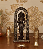 White Whale Brass Lord Ram Brass Statue Rama Idol for Temple Mandir Sculpture Office and Home Décor