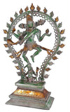 White Whale Natraj Brass Statue,Nataraja - King of Dancers Hindu God Shiva for Temple Mandir Home Decor