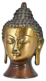 White Whale Brass Antique Buddha Head Statue Idol Figurine Home Decorative Showpiece Home Decor