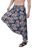 Whitewhale Men Women Rayon twill Printed Harem Pants Pockets Yoga Trousers Hippie