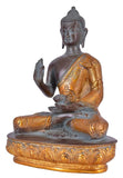 White Whale Brass Buddha Statue Murti for Home Decor Entrance Office Table Living Room Meditation Luck Gift Feng Shui Home Décor