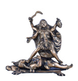 White Whale Large Brass Kali Idol Hindu Goddess of Time & Change Maa Kalika Shiva Statue Murti