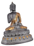 White Whale Brass Buddha Statue Murti for Home Decor Entrance Office Table Living Room Meditation Luck Gift Feng Shui Home Décor