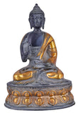White Whale Brass Buddha Statue Murti for Home Decor Entrance Office Table Living Room Meditation Luck Gift Feng Shui Home Décor
