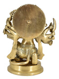 White Whale Large Unique Five Face Panchmukhi Hanuman Brass Statue Religious Strength God Sculpture Idol