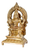 Whitewhale Brass Lakshmi Idol Hindu Lakshmi Goddess Statue Home Office Showpiece Decor
