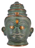 White Whale Brass Face Figurine Statue for Home Decor Entrance Office Table Living Room
