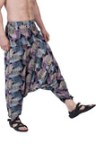 Whitewhale Men Women Rayon twill Printed Harem Pants Pockets Yoga Trousers Hippie