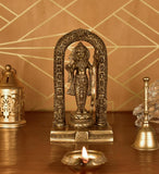White Whale Brass Lord Ram Brass Statue Rama Idol for Temple Mandir Sculpture Office and Home Décor