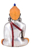 White Whale Brass Earth Touching Brass Buddha Idol for Home Decor Entrance Office Table Living Room Meditation Luck Gift Feng Shui