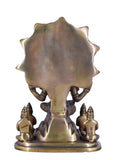 White Whale Brass Lord Shiva Shankar Sitting Tree Idol Bhole Nath Dakshinamurti Shiva Brass Statue Home Decor