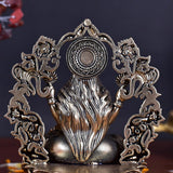 White Whale Superfine Brass Lakshmi Idol Hindu Laxmi Goddess Statue Home Office Showpiece Decor