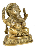 White Whale Brass Decor India Mangalkari Ganesha Statue Home Decor