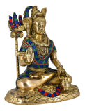 White Whale Lord Shiva Brass Statue Idol  Hindu God Natraja Shiv Figurine Home Decor