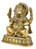 White Whale Brass Decor India Mangalkari Ganesha Statue Home Decor
