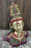 White Whale Brass Goddess Parvati Idol Figurine Home Decorative Showpiece