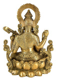 Whitewhale Maa Saraswati Brass Statue Religious Goddess Sculpture Idol