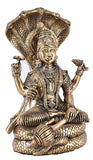 White Whale Hinduism Lord Vishnu Standing Religious Brass Statue for Puja Mandir