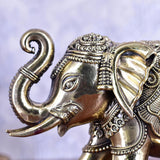White Whale Superfine Handmade Ethnic Indian Brass Elephant Decor Showpiece,  Home Decor Statue,  Indian Decorations,  Indian Houseware:  Brass Figurine