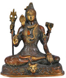 White Whale Brass Metal Lord Shiva Shankar Idol  Bhole Nath Bhagwan Murti Office Home Decor Showpiece Statue