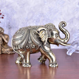 White Whale Superfine Handmade Ethnic Indian Brass Elephant Decor Showpiece,  Home Decor Statue,  Indian Decorations,  Indian Houseware:  Brass Figurine