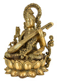 Whitewhale Maa Saraswati Brass Statue Religious Goddess Sculpture Idol