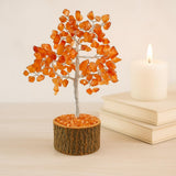 White Whale stone Tree Reiki Healing Crystal Gems Spiritual Feng Shui Vastu Table Decor