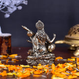 White Whale Superfine Antique Maa Saraswati Brass Statue Religious Goddess Sculpture Idol Home Décor