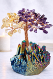 White Whale Tree Reiki Healing Crystal Gems Spiritual Feng Shui Vastu Table Décor