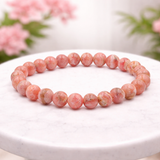 White Whale Natural Original Gemstone Round Beads Stretch Bracelet Healing Reiki 8mm