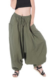 Whitewhale Men Women Cotton Baggy Hippie Boho Gypsy Aladdin Yoga Harem Pants