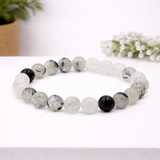 White Whale Natural Original Gemstone Round Beads Stretch Bracelet Healing Reiki 8mm