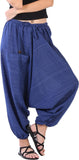 Whitewhale Mens Women Cotton Stripe Aladdin Loose Baggy Boho Hippie Harem Pants