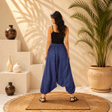 Whitewhale Mens Women Cotton Stripe Aladdin Loose Baggy Boho Hippie Harem Pants