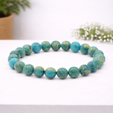 White Whale Natural Original Gemstone Round Beads Stretch Bracelet Healing Reiki 8mm