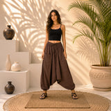 Whitewhale Mens Women Cotton Stripe Aladdin Loose Baggy Boho Hippie Harem Pants