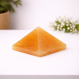 White Whale Pyramid Metaphysical Natural Gemstone Figurine