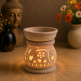 White Whale Carved Essential Oil Diffuser with Tea Light Holder for Aromatherapy -Artisan Handcarved Soapstone (Copy)