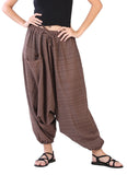 Whitewhale Mens Women Cotton Stripe Aladdin Loose Baggy Boho Hippie Harem Pants