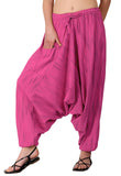 Whitewhale Mens Women Cotton Stripe Aladdin Loose Baggy Boho Hippie Harem Pants