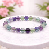White Whale Natural Original Gemstone Round Beads Stretch Bracelet Healing Reiki 8mm