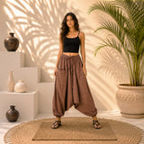 Whitewhale Mens Women Cotton Stripe Aladdin Loose Baggy Boho Hippie Harem Pants