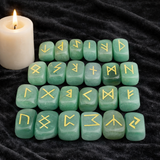 White Whale Rune Stones Tumbled Engraved Lettering Crystal Set Healing Chakra Reiki